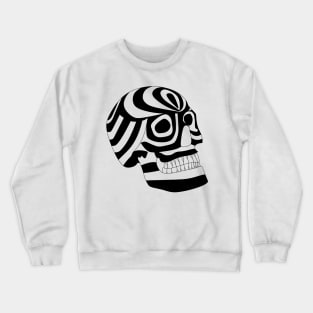 death skull in stripes ecopop Crewneck Sweatshirt